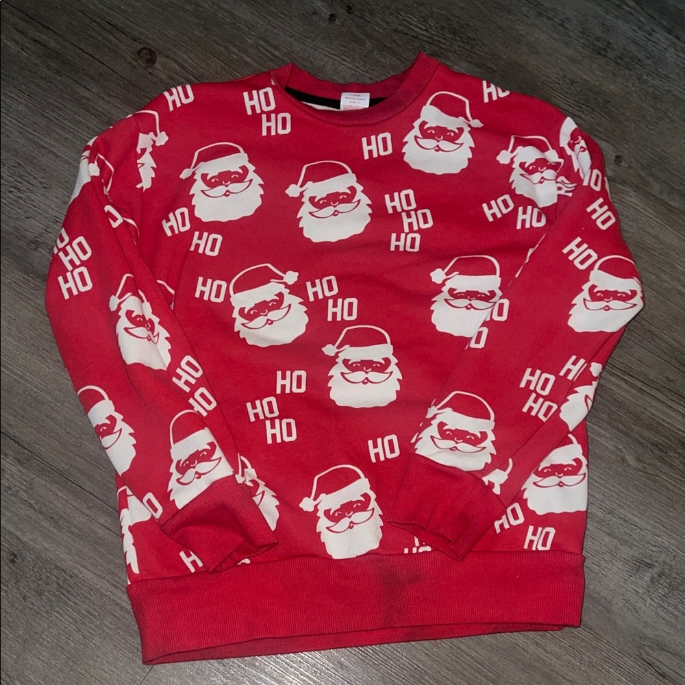 H&M Red & White Santa "HO HO" Holiday Sweater